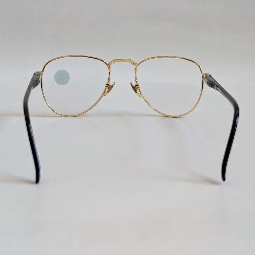 NWT Tru Vintage 90's Large Oval Combo Reading Glasses (Gold/Black) - Picture 4 of 5